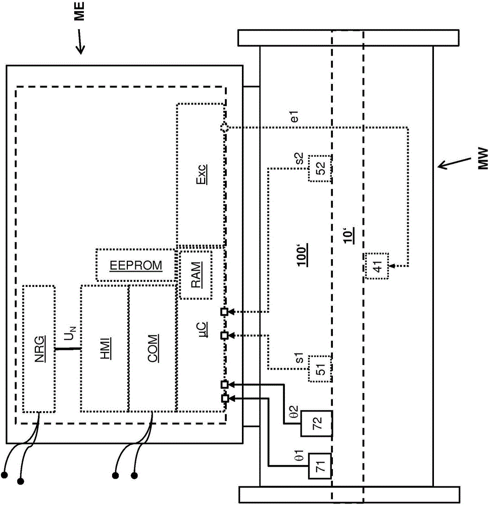 Transformer device and measurement system formed therewith