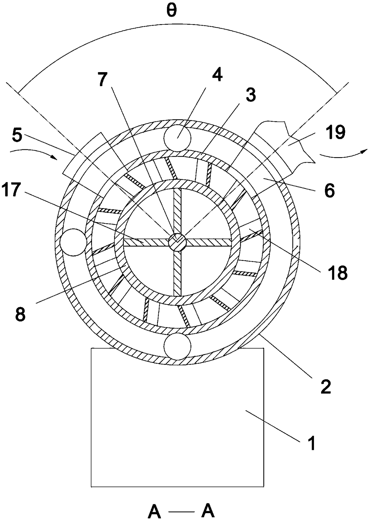 Raw material uniform stirring equipment for color powder proportioning