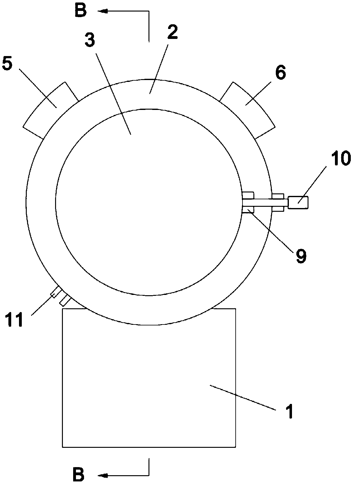 Raw material uniform stirring equipment for color powder proportioning