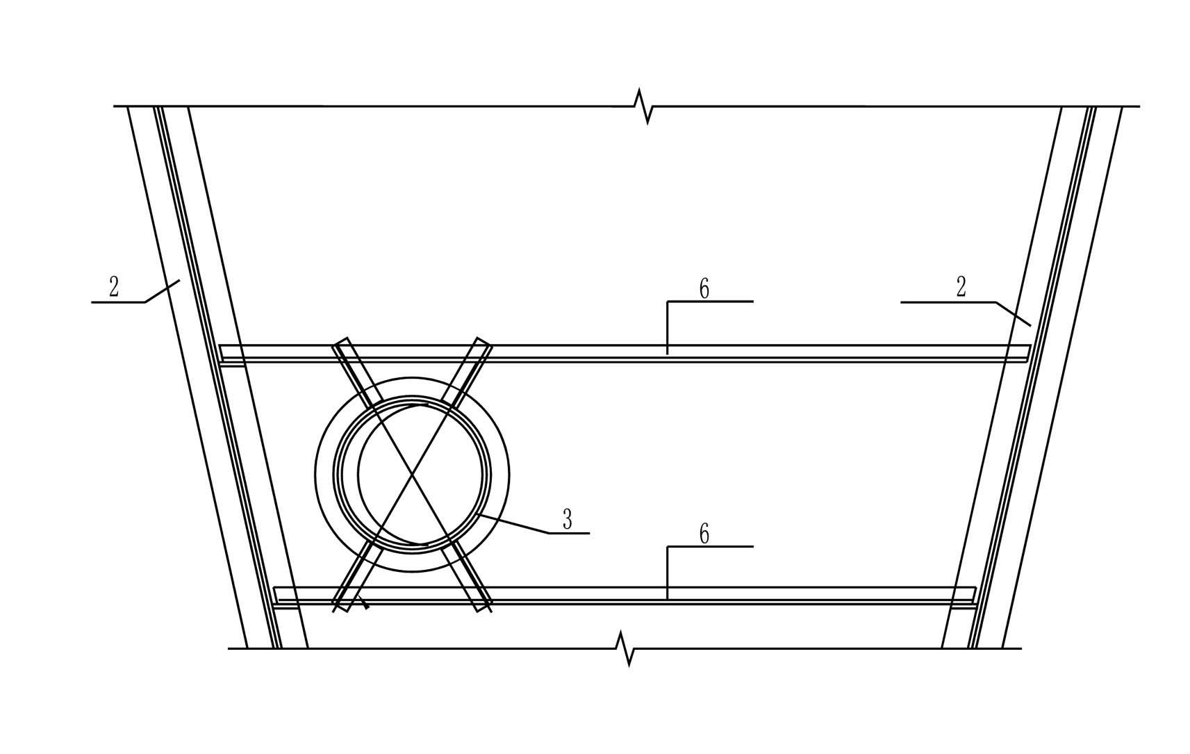 Steel storage bin top feeding auxiliary structure