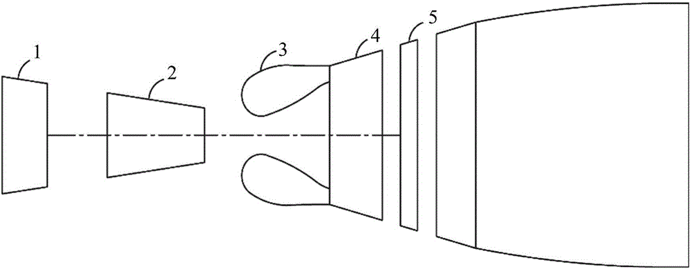 Low-pollution combustion chamber adopting forced diversion at main-combustion-stage outlet