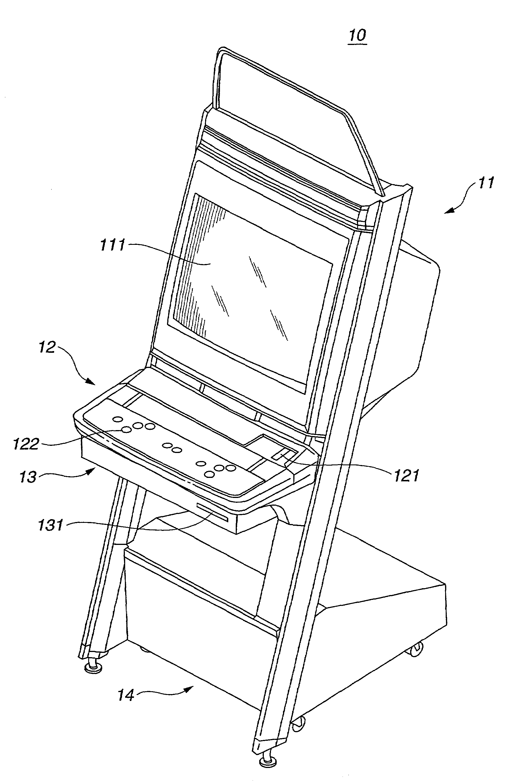 Recording medium of game program and game device using card