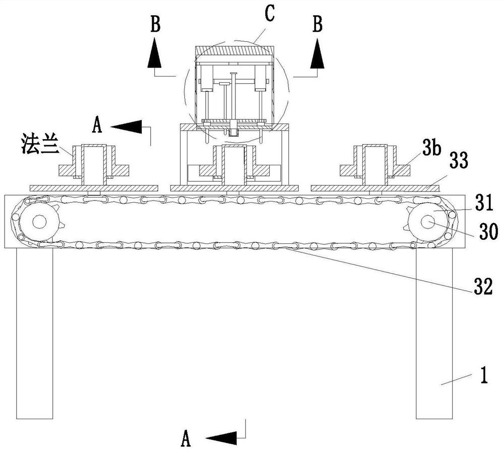 Alloy flange machining forming assembly line