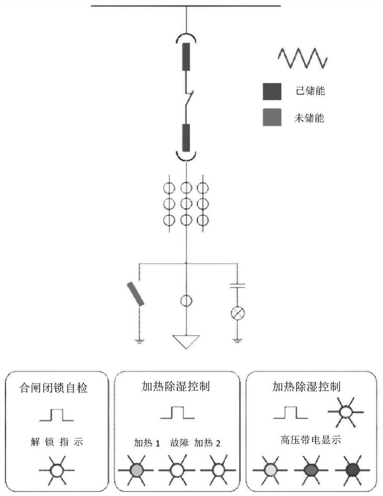 Closing and locking self-checking state indicating device