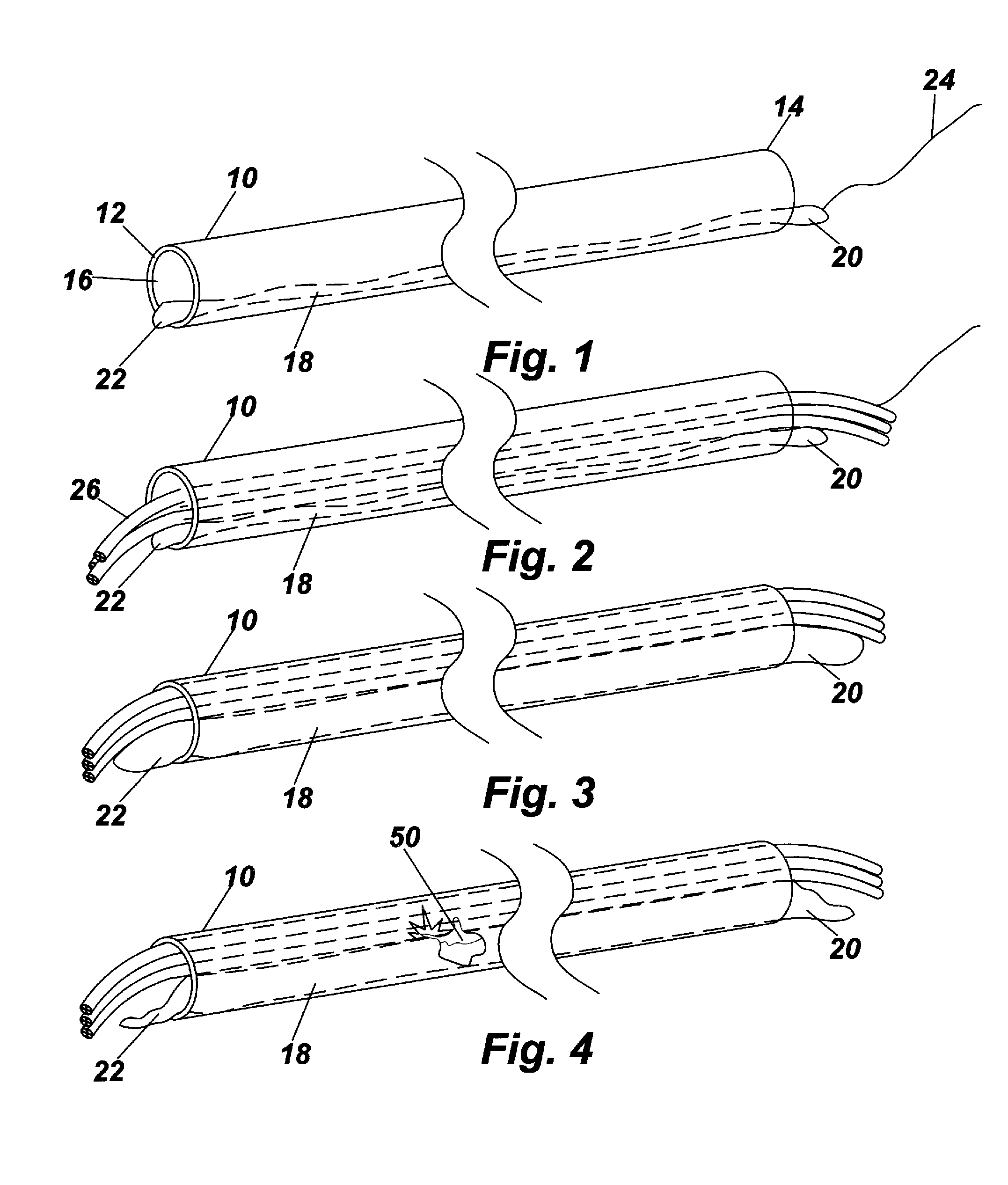 Method and Device for Suppressing Electrical Fires in Underground Conduit