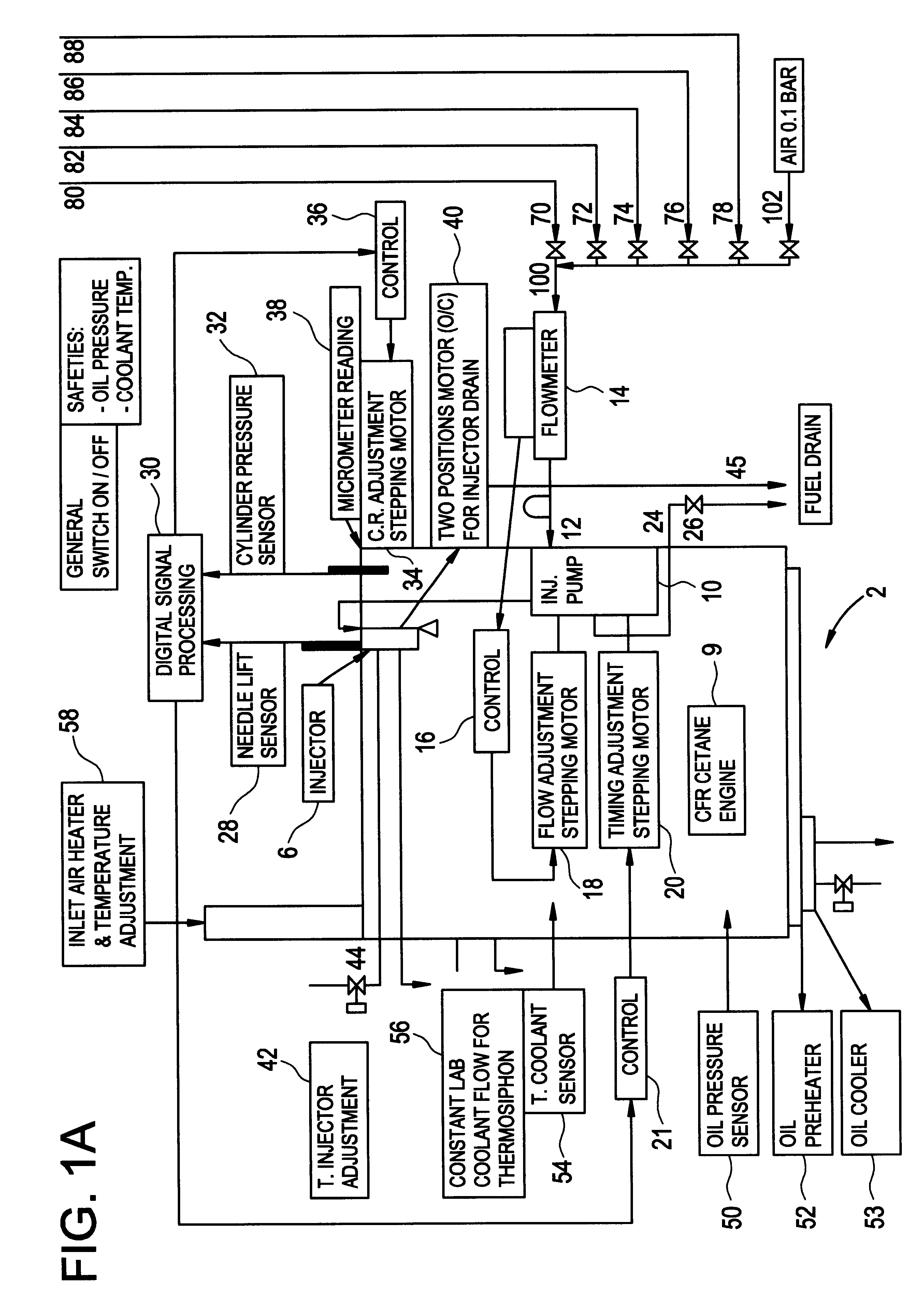 Method and apparatus for measuring cetane number of diesel fuel