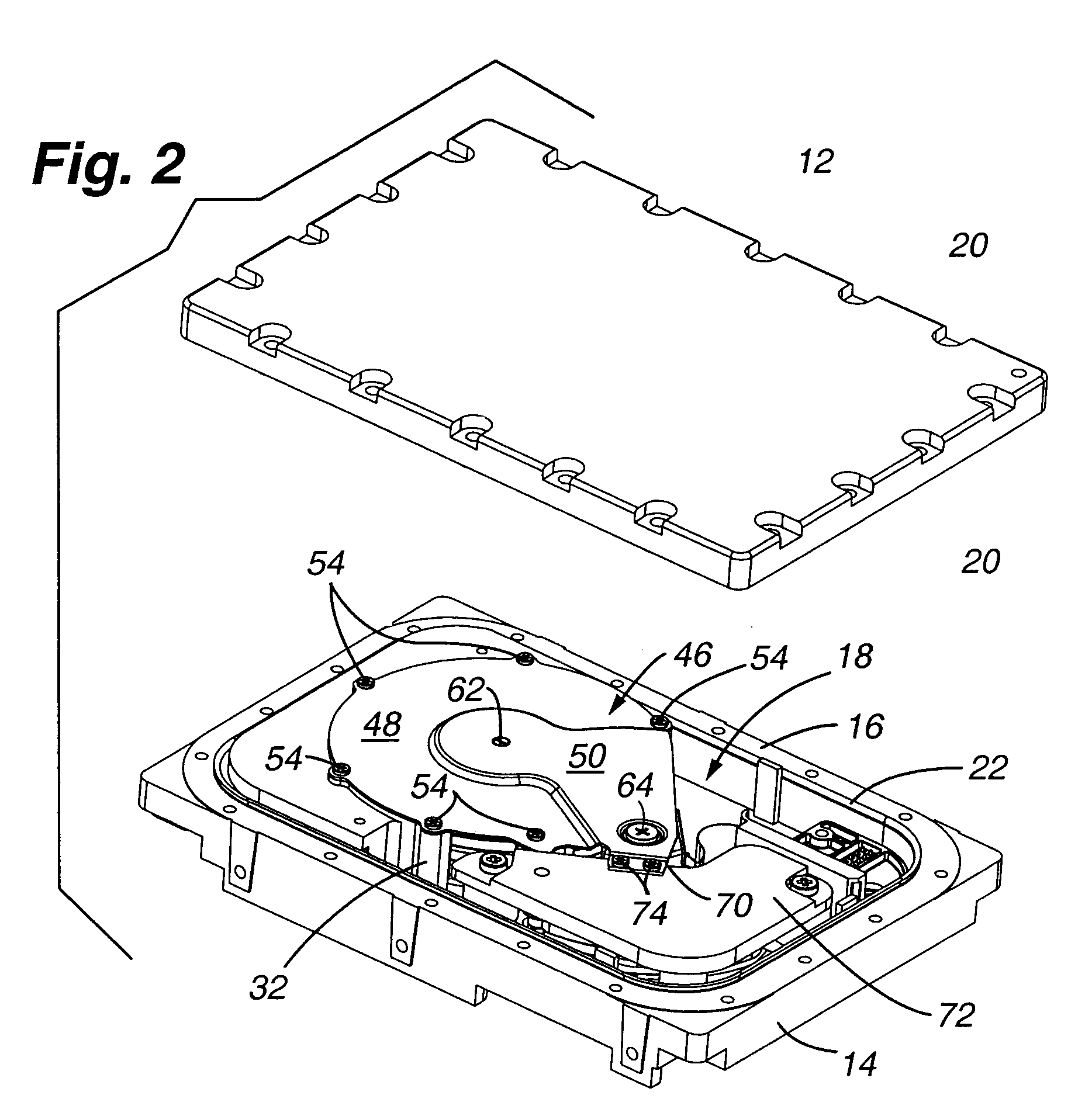 Hermetically sealed housing with interior capture plate