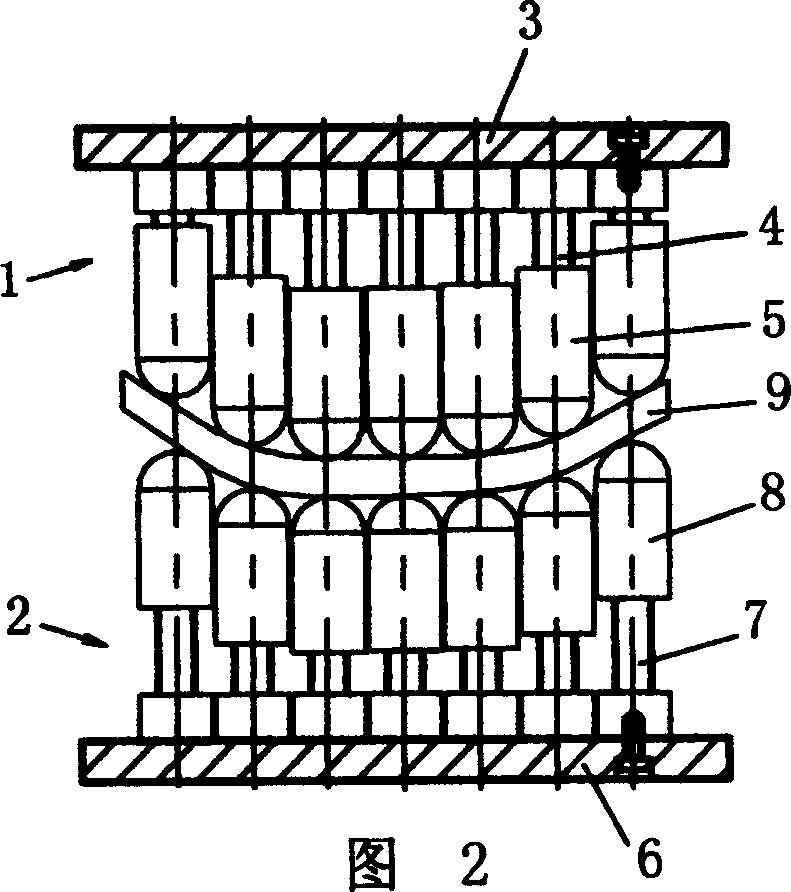 Discrete face mold device for plate material heat forming