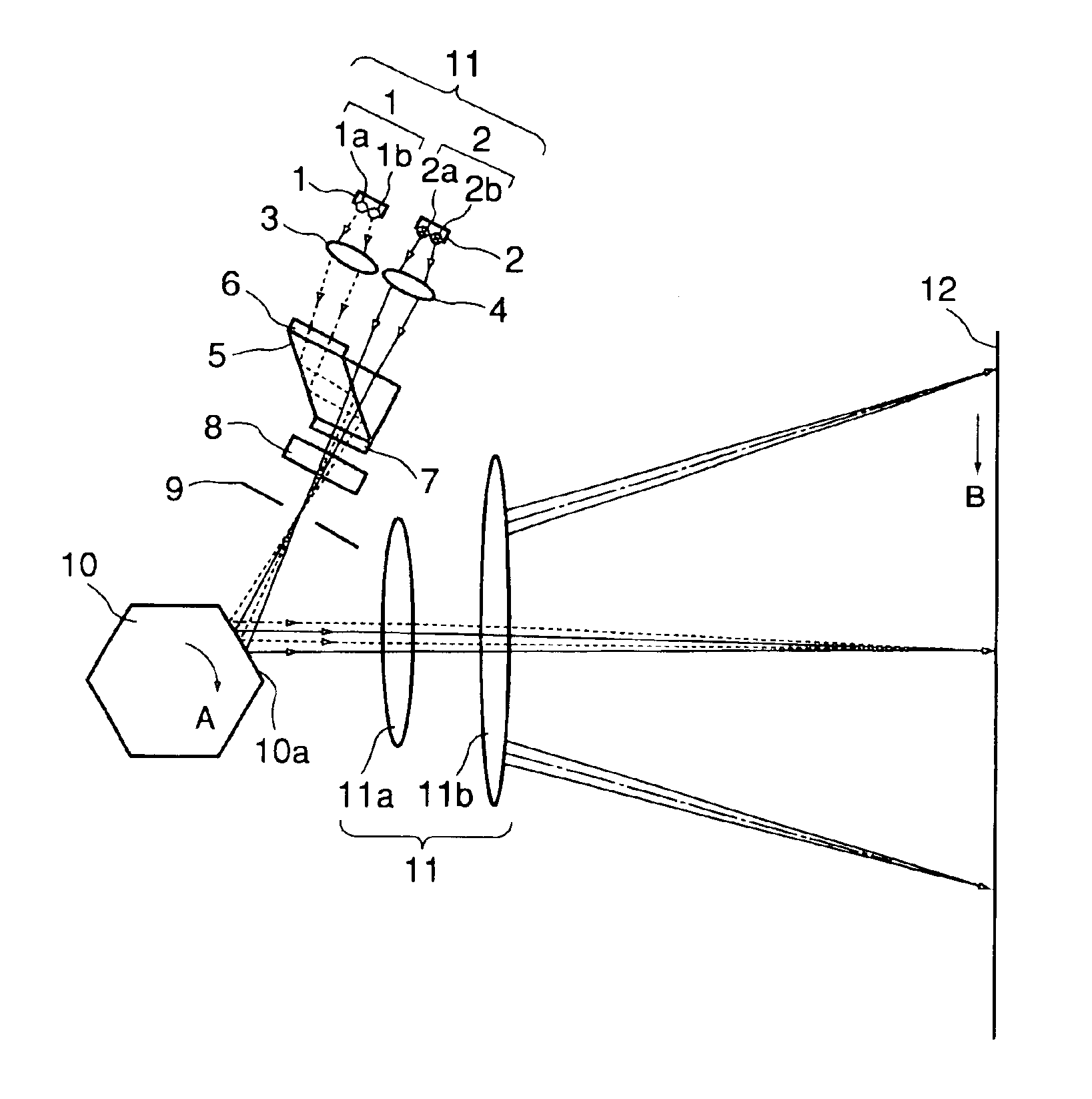 Multi-beam light scanning optical system and image forming apparatus using same