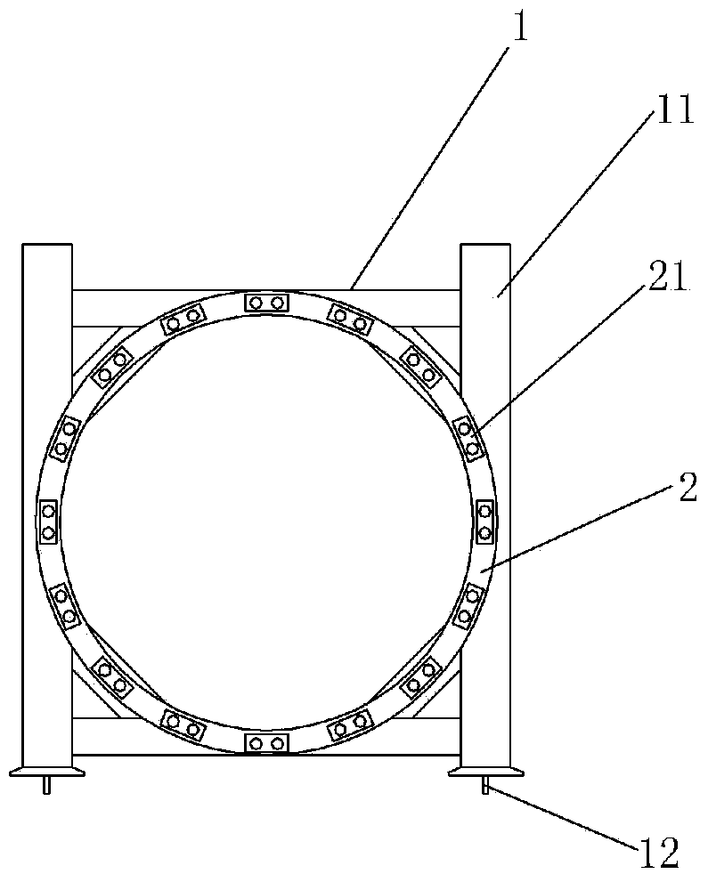 Movable reaction equipment for shield launching shaft