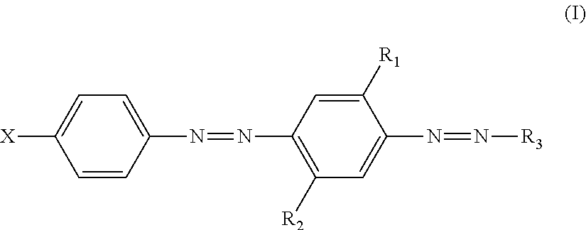 Bis-azo colorants for use as bluing agents