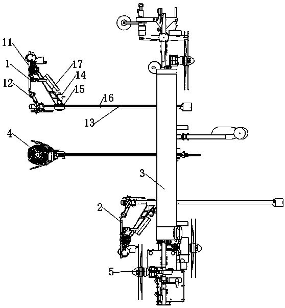 Negative-pressure absorption safety device of aerial exterior wall operation robot