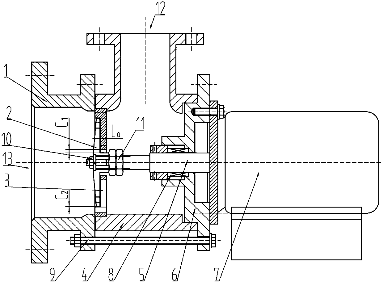 A large overcurrent strong shear mixing chopper for sewage treatment