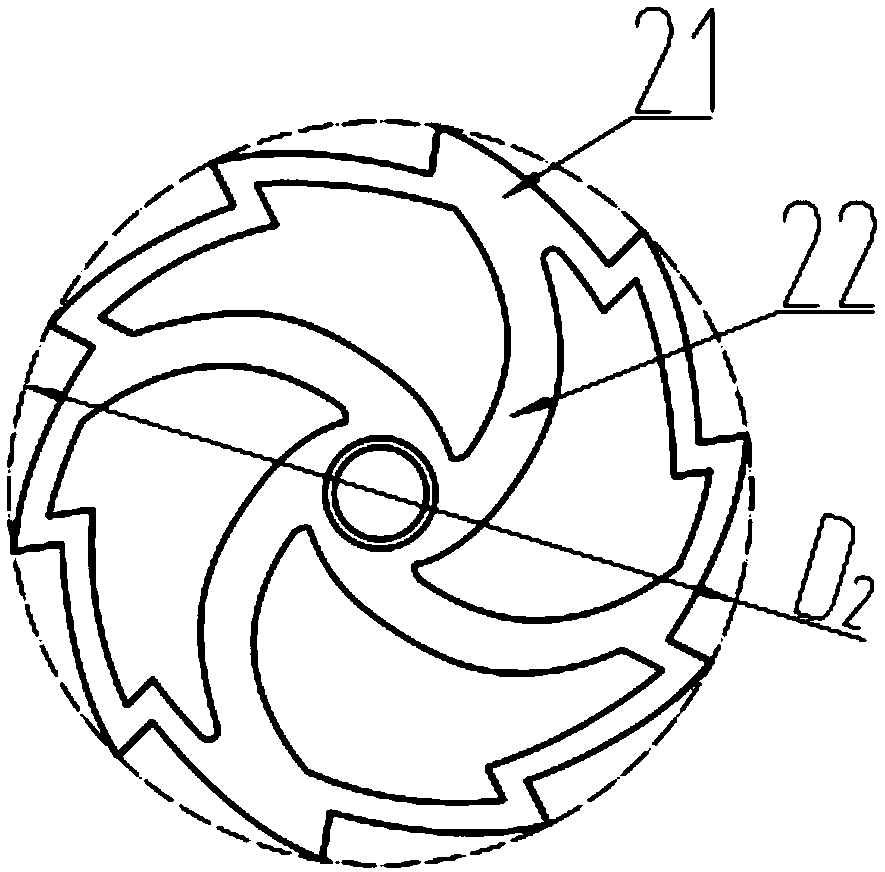 A large overcurrent strong shear mixing chopper for sewage treatment