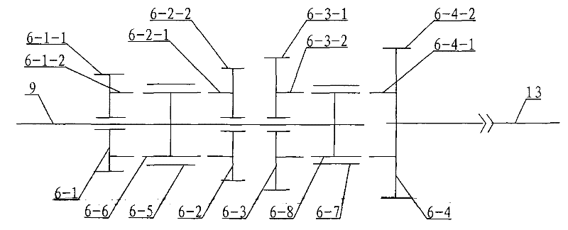 Power-ceaseless gear transmission