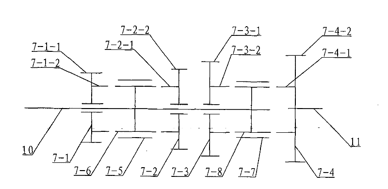 Power-ceaseless gear transmission