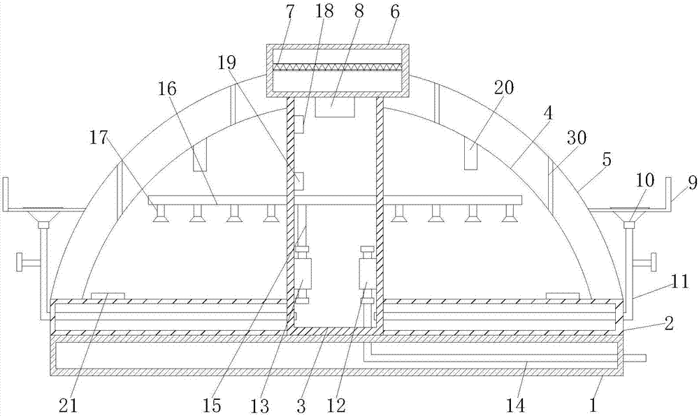 Agricultural greenhouse for collecting and utilizing rainwater