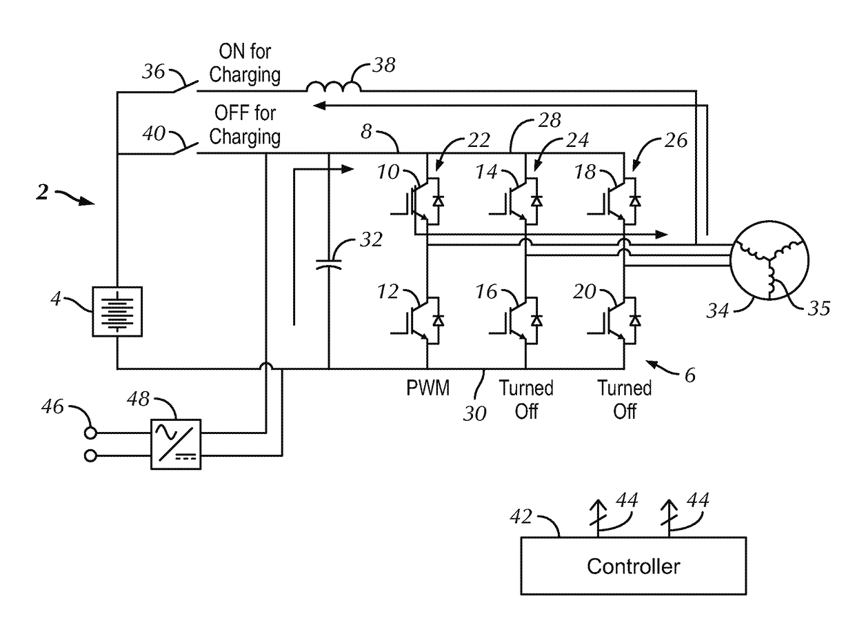 Integrated charger for vehicles and method of making same