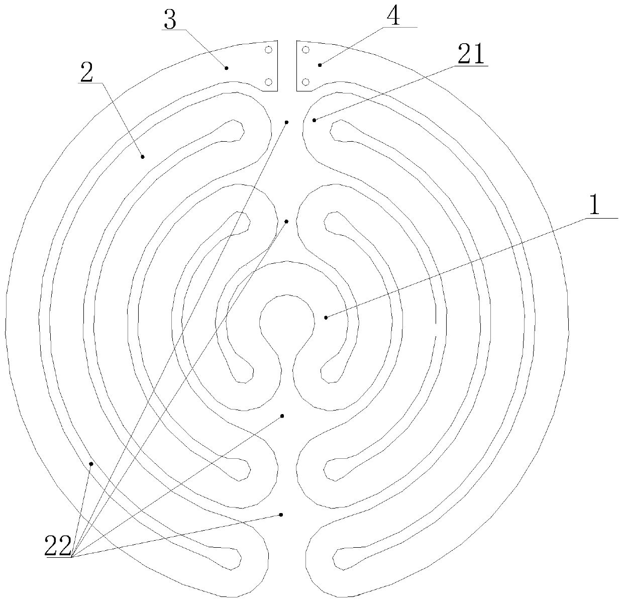 Heating plate for MOCVD reaction chamber