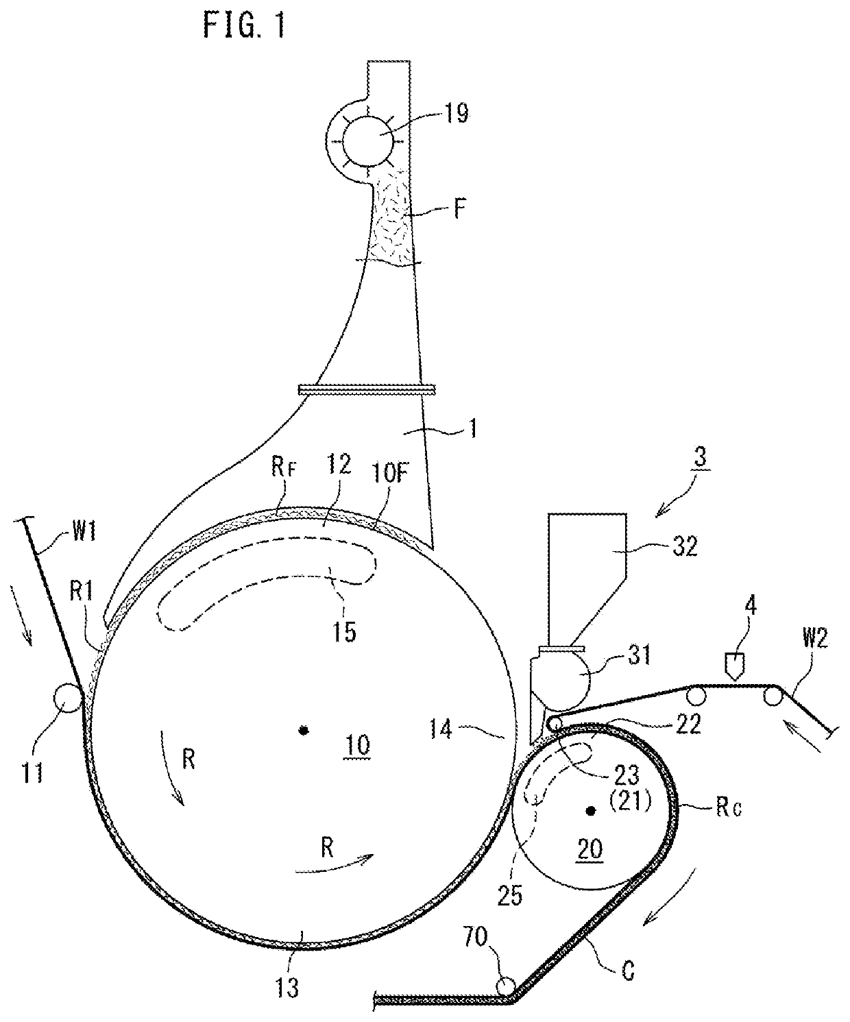 Apparatus and method for manufacturing absorbent body