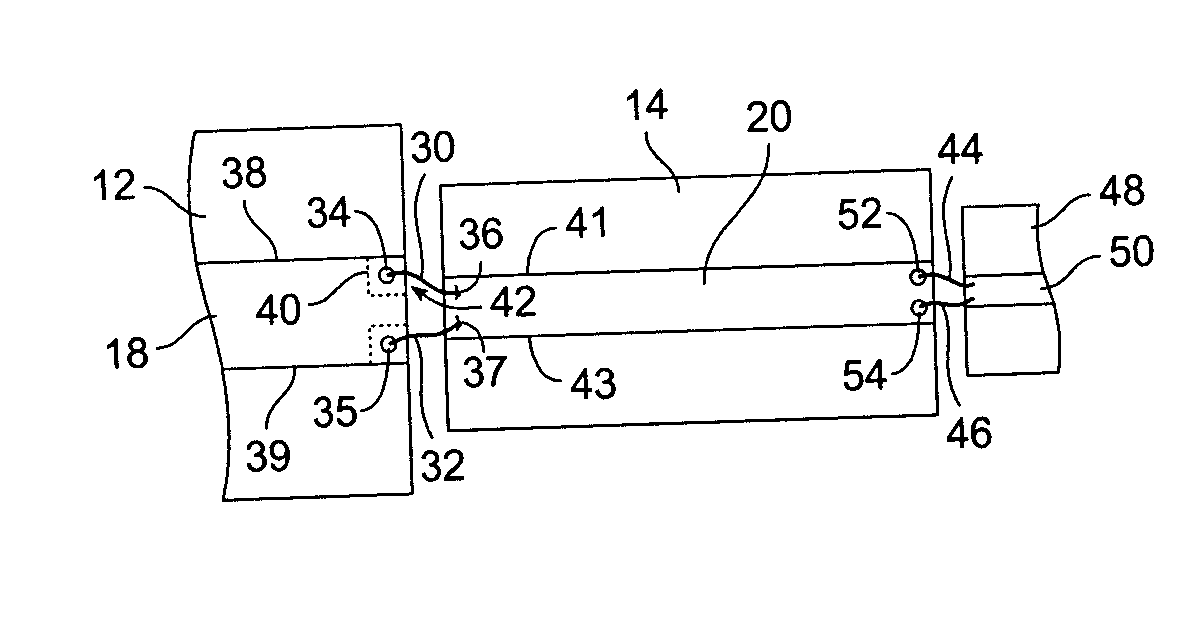 Electrical interconnection for high-frequency devices