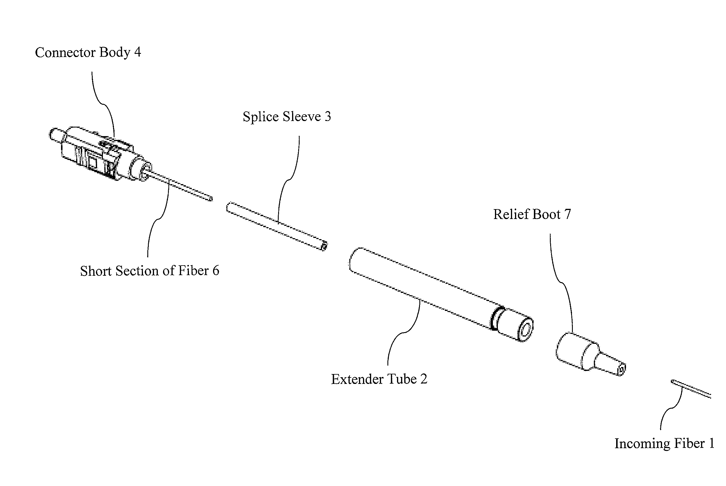 Spliced-on connector system and method, splicer, and connector holder for producing the same