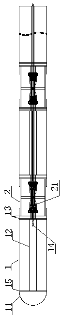 Pre-splitting device of ultra-deep hole of rock mass in mine based on crack agent