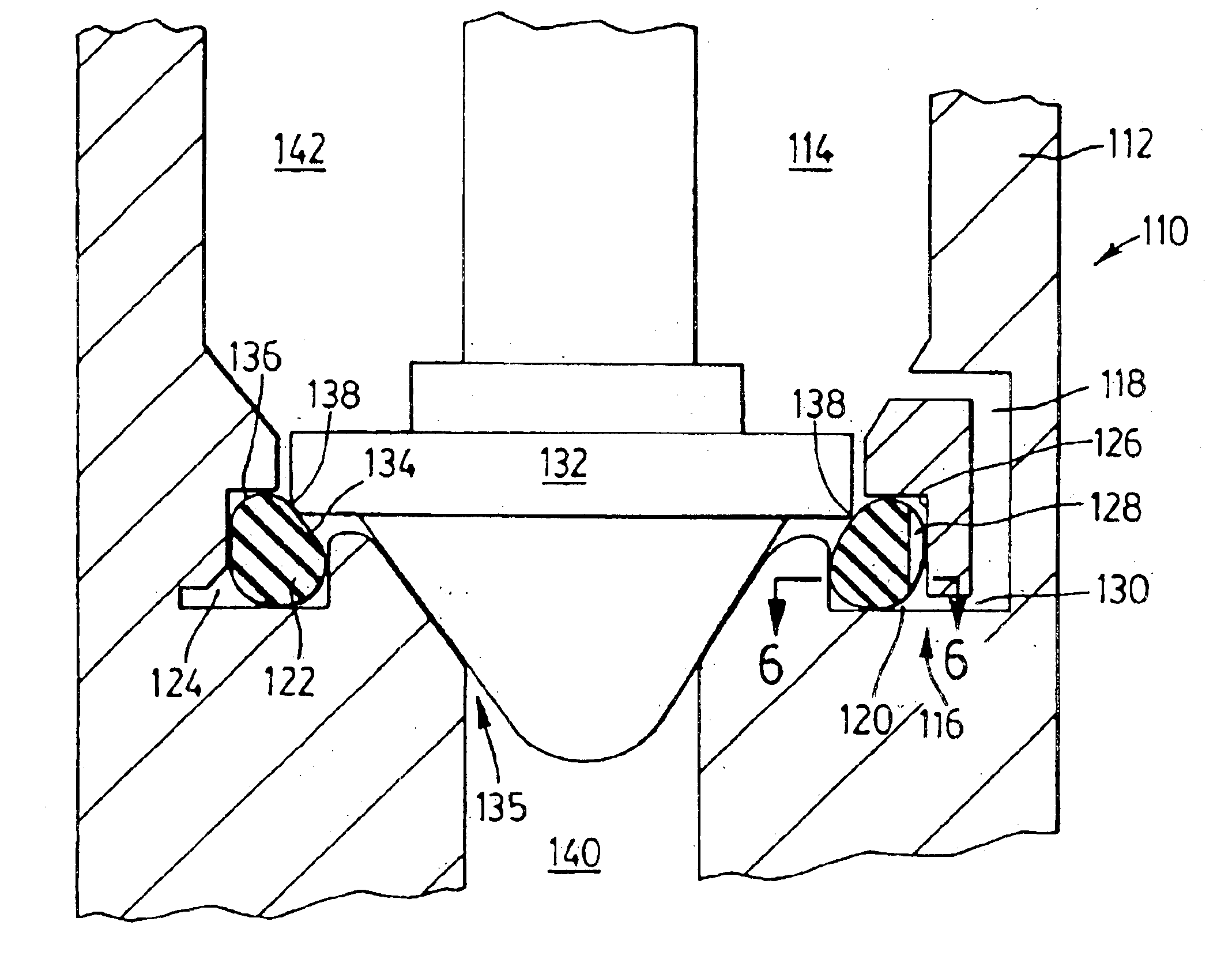 Pressurized valve seal