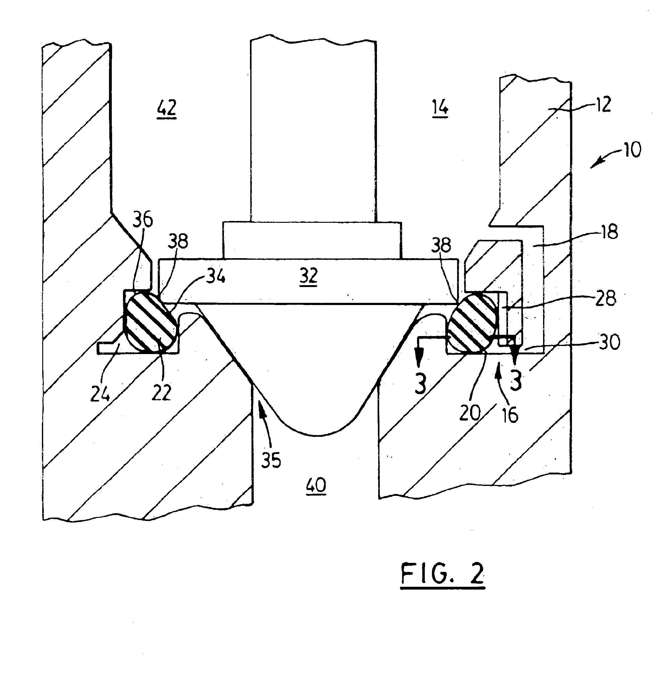 Pressurized valve seal