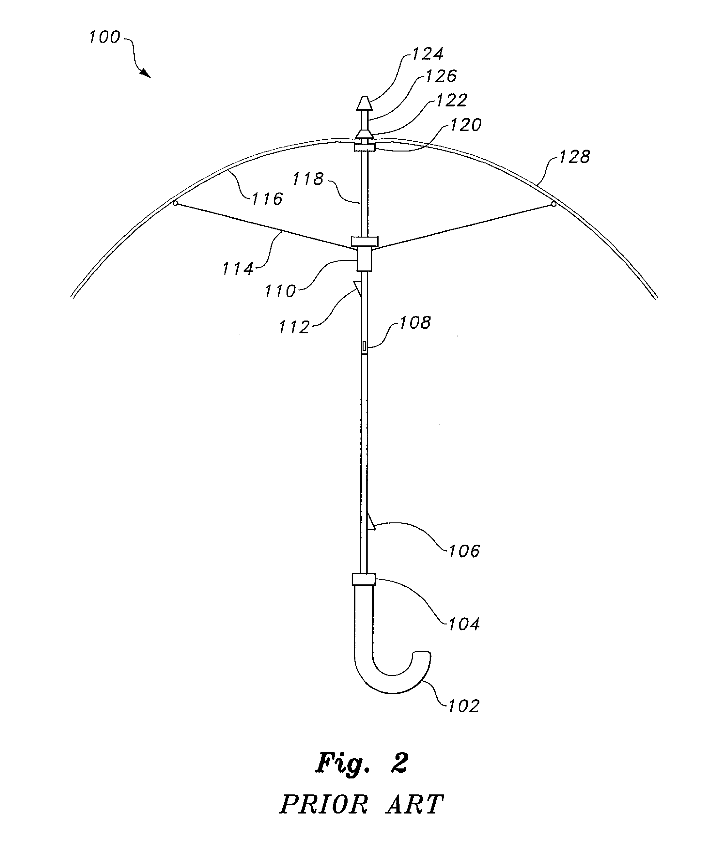 Mechanically opening emergency parachute