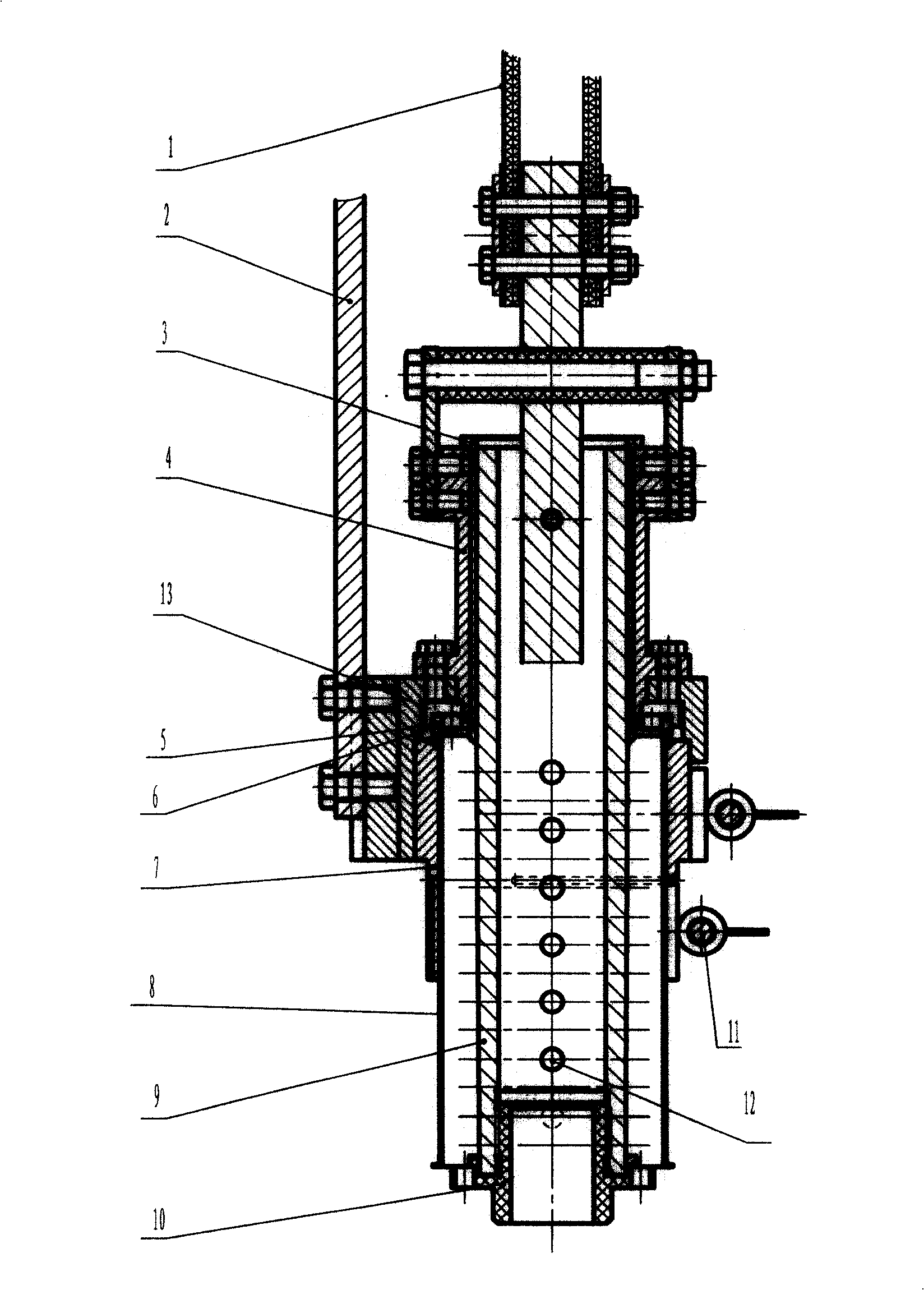 Chromium plating rack for cylinder liner bore