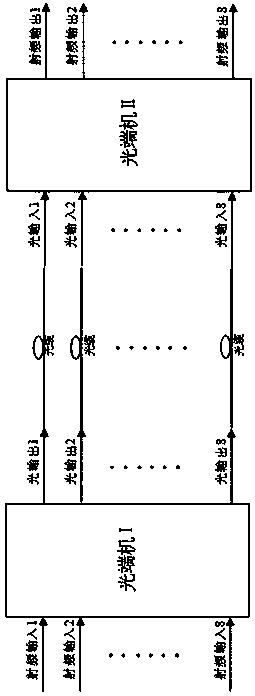 Multi-channel ROF system and implementation method