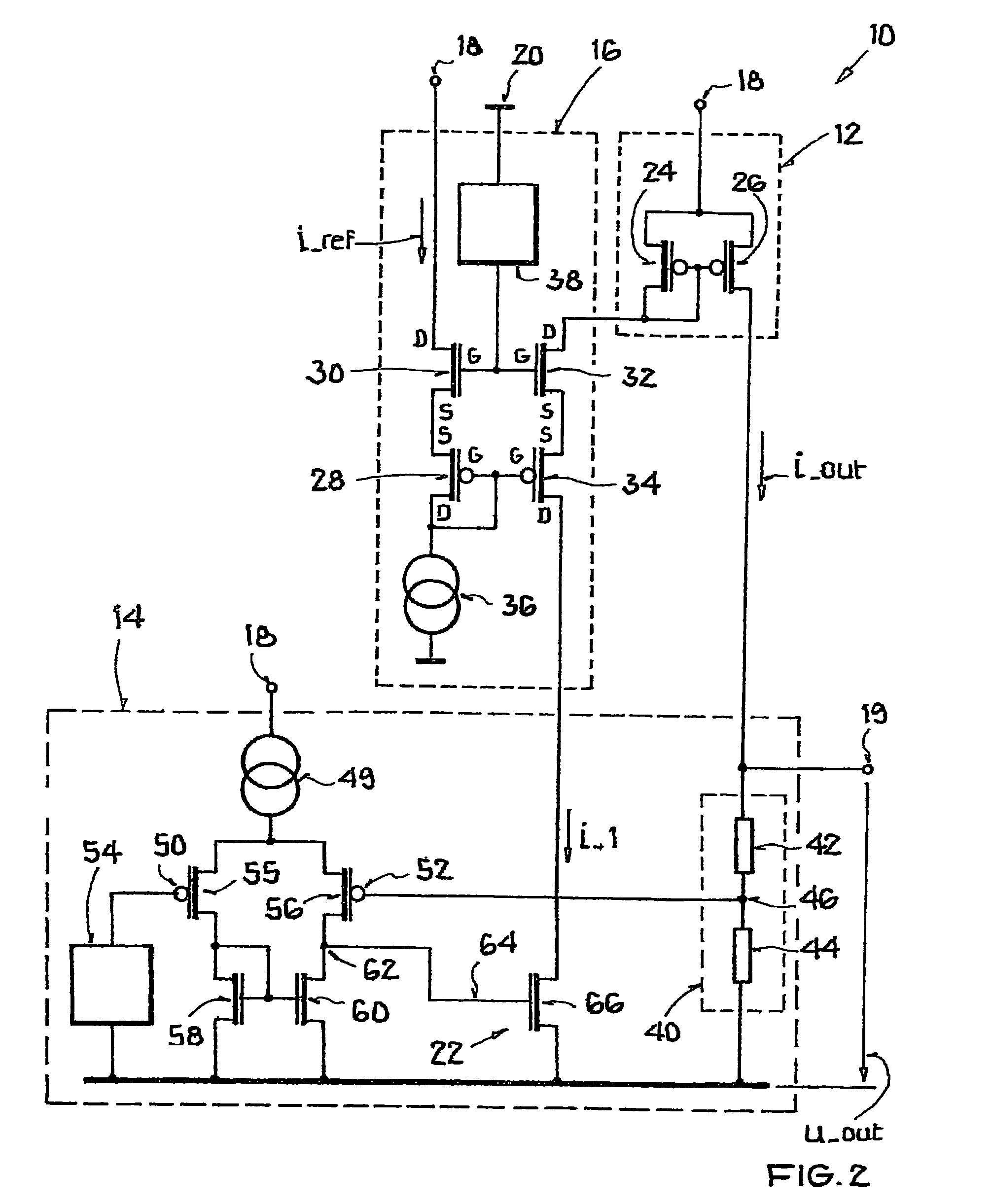 Constant voltage source with output current limitation