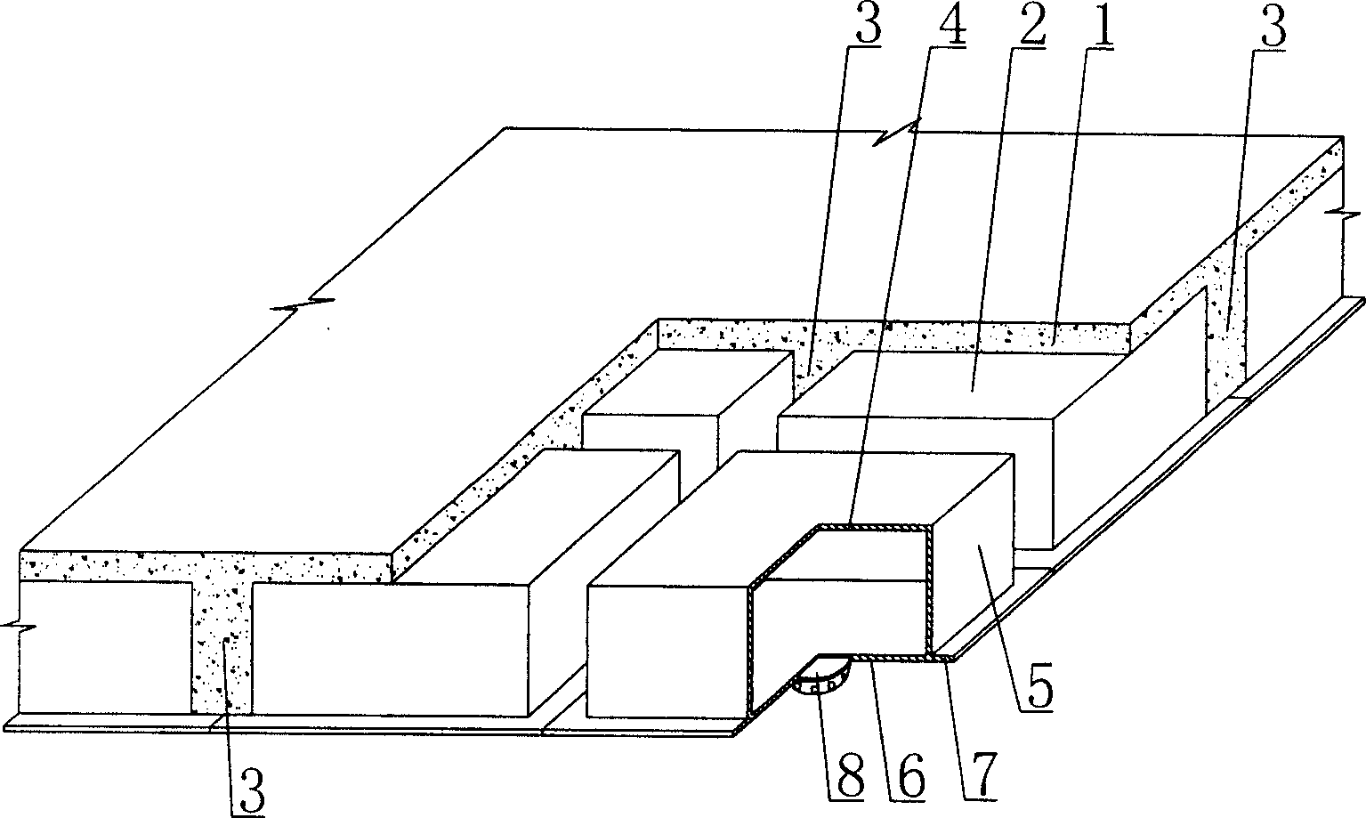 Cast-in-situs concrete hollow board