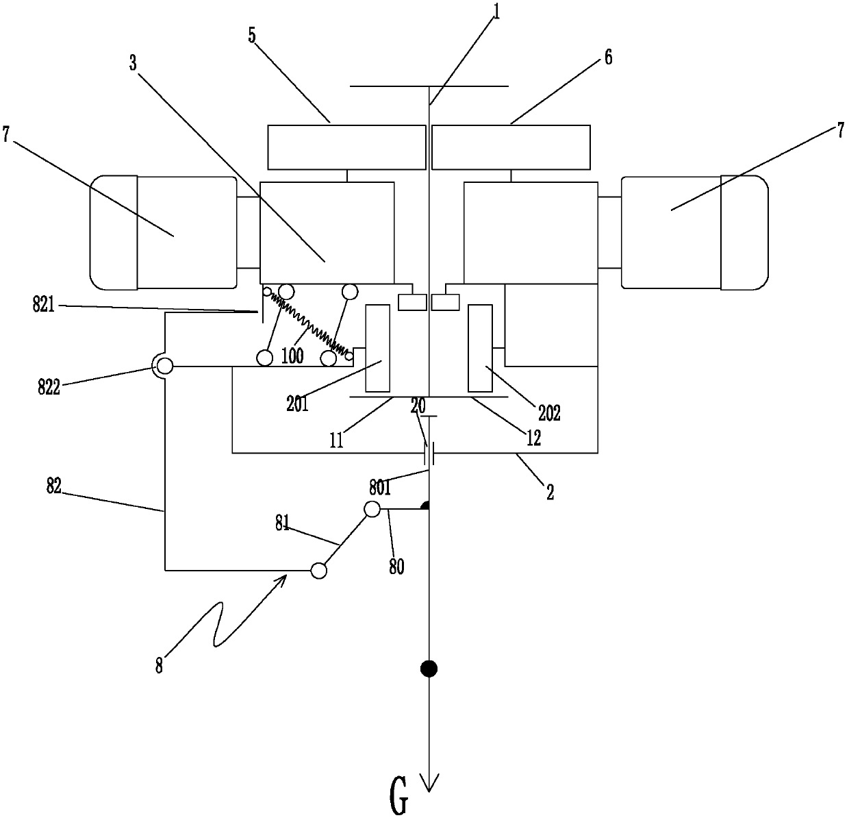 Self-adaptive pressing device of railway car