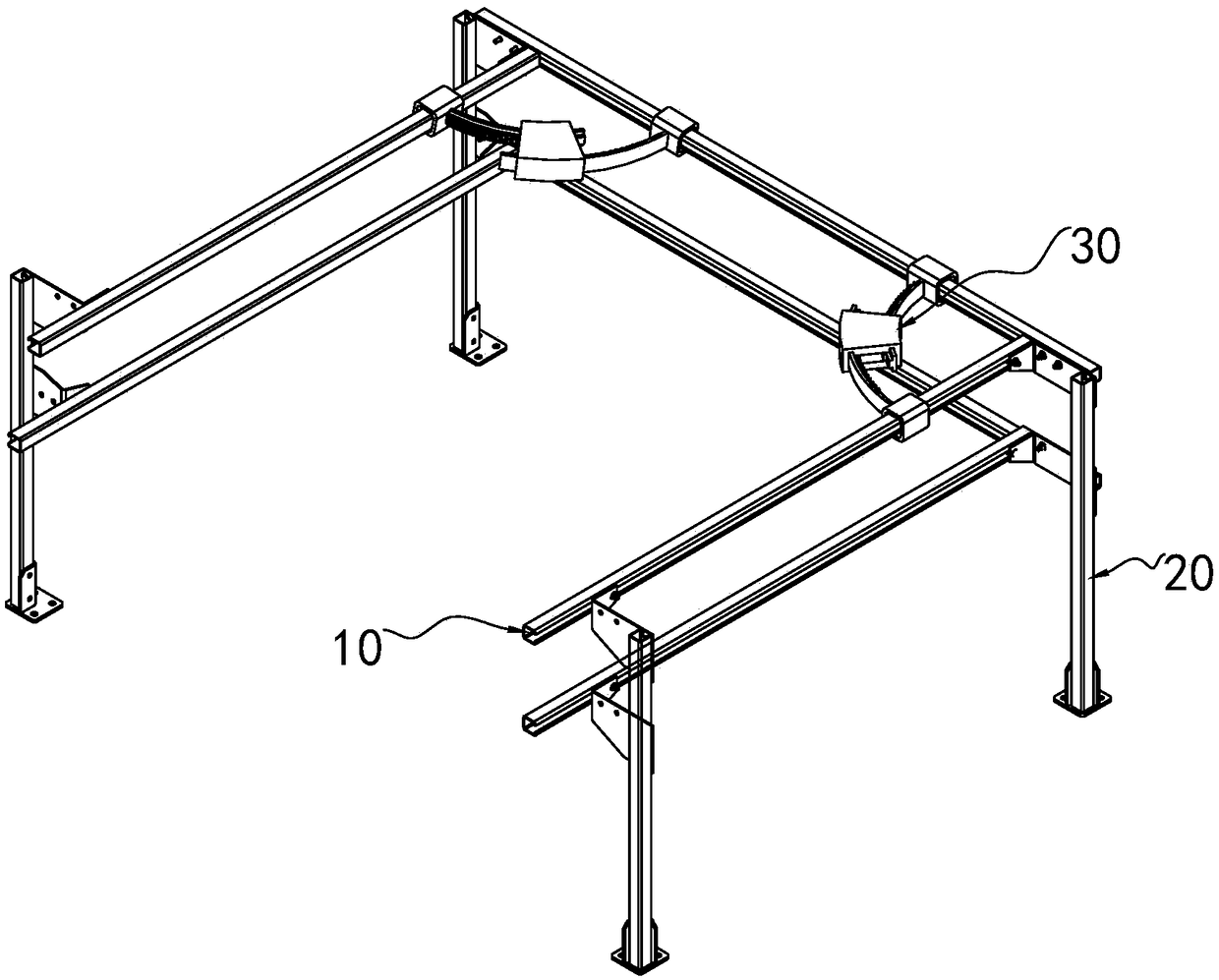 Anti-impact elevator car ceiling guardrail