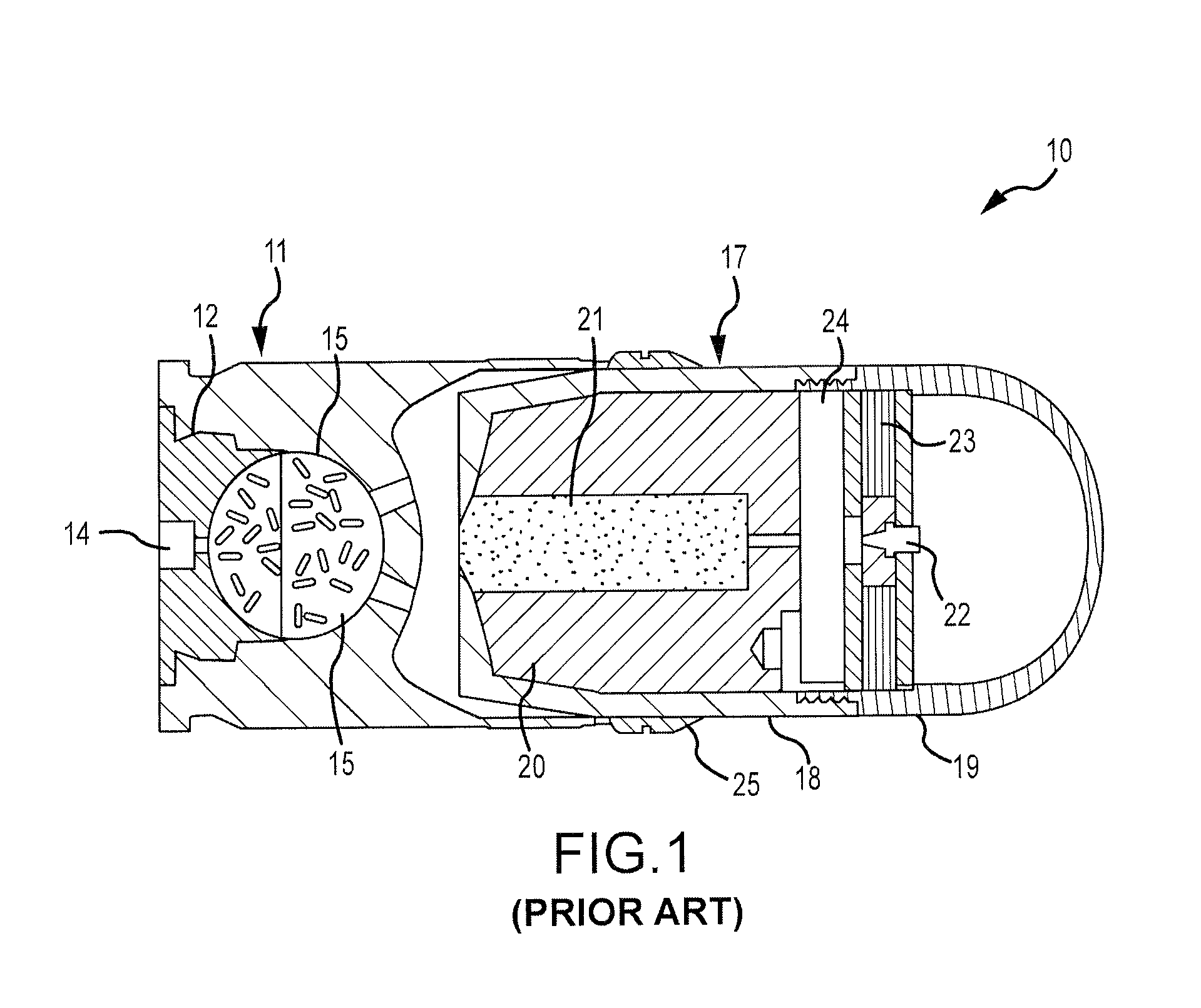 Non-dud signature training cartridge and projectile