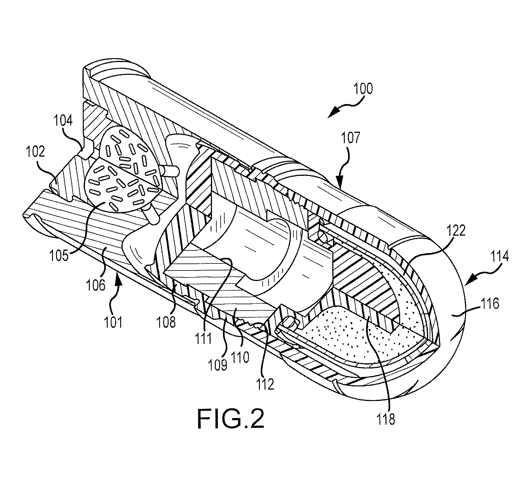 Non-dud signature training cartridge and projectile