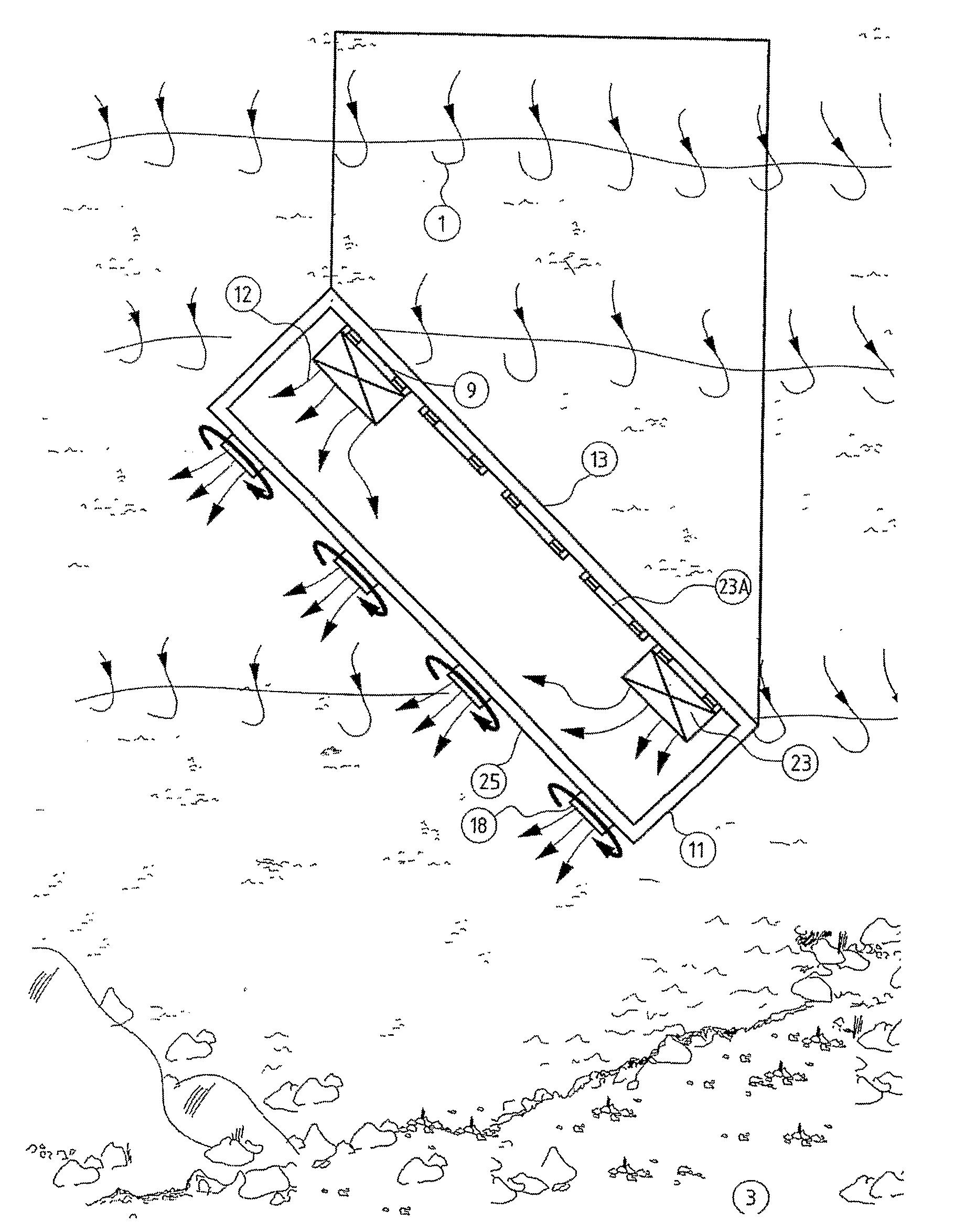 System for generating energy from sea waves