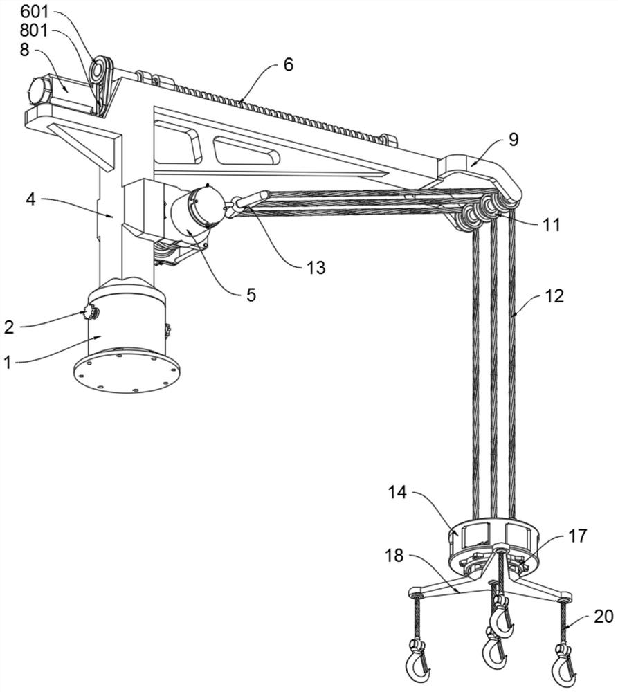 Auxiliary hoisting device for bridge construction