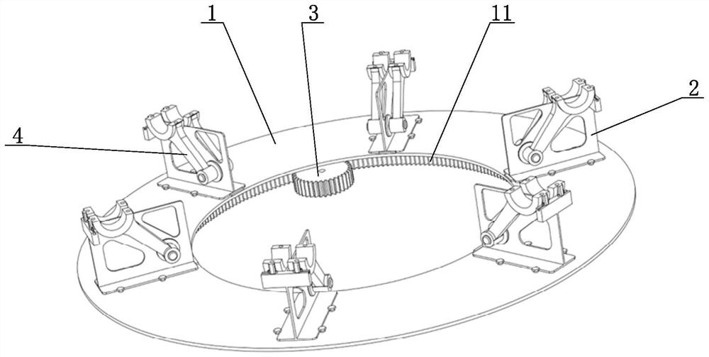 Clamping device for laser cladding of engine connecting rod and connecting rod repairing method