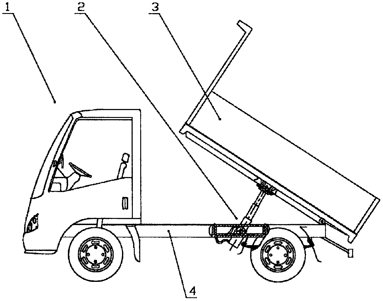 Dumper with constant-angle direct-push type lifting mechanism