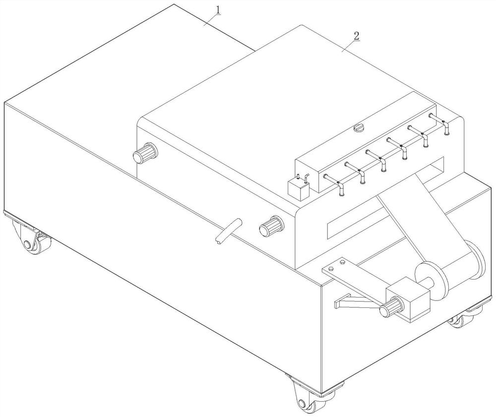 Movable gluing and drying device for aluminum substrate production