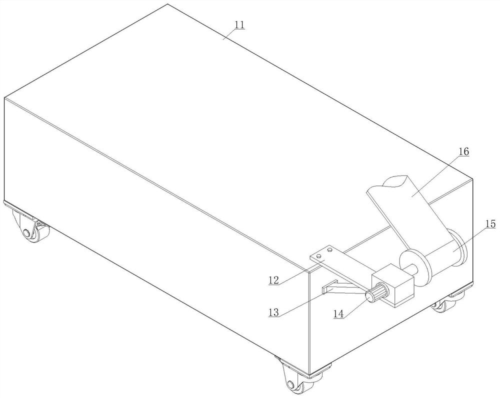 Movable gluing and drying device for aluminum substrate production