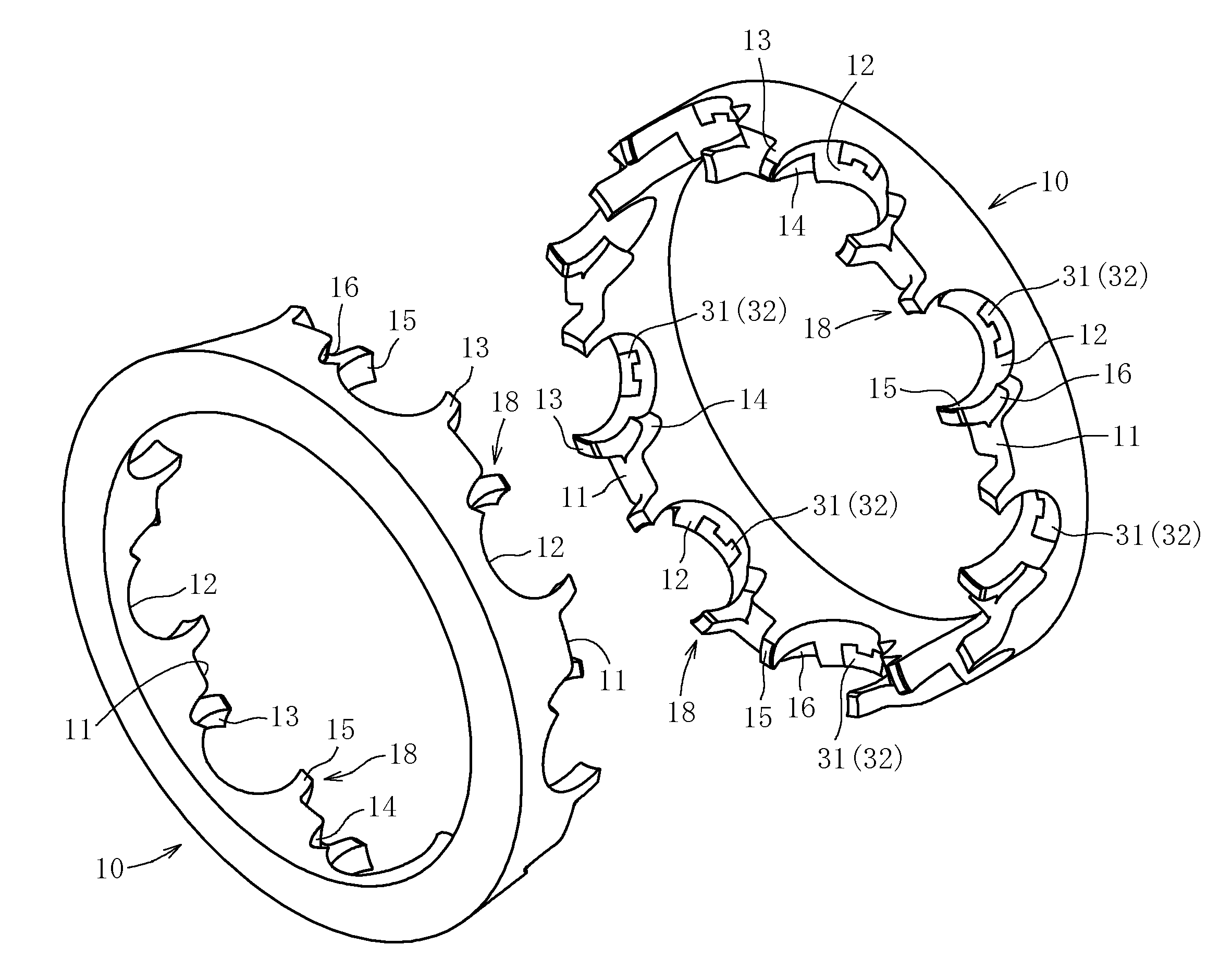 Retainer for ball bearing, and ball bearing