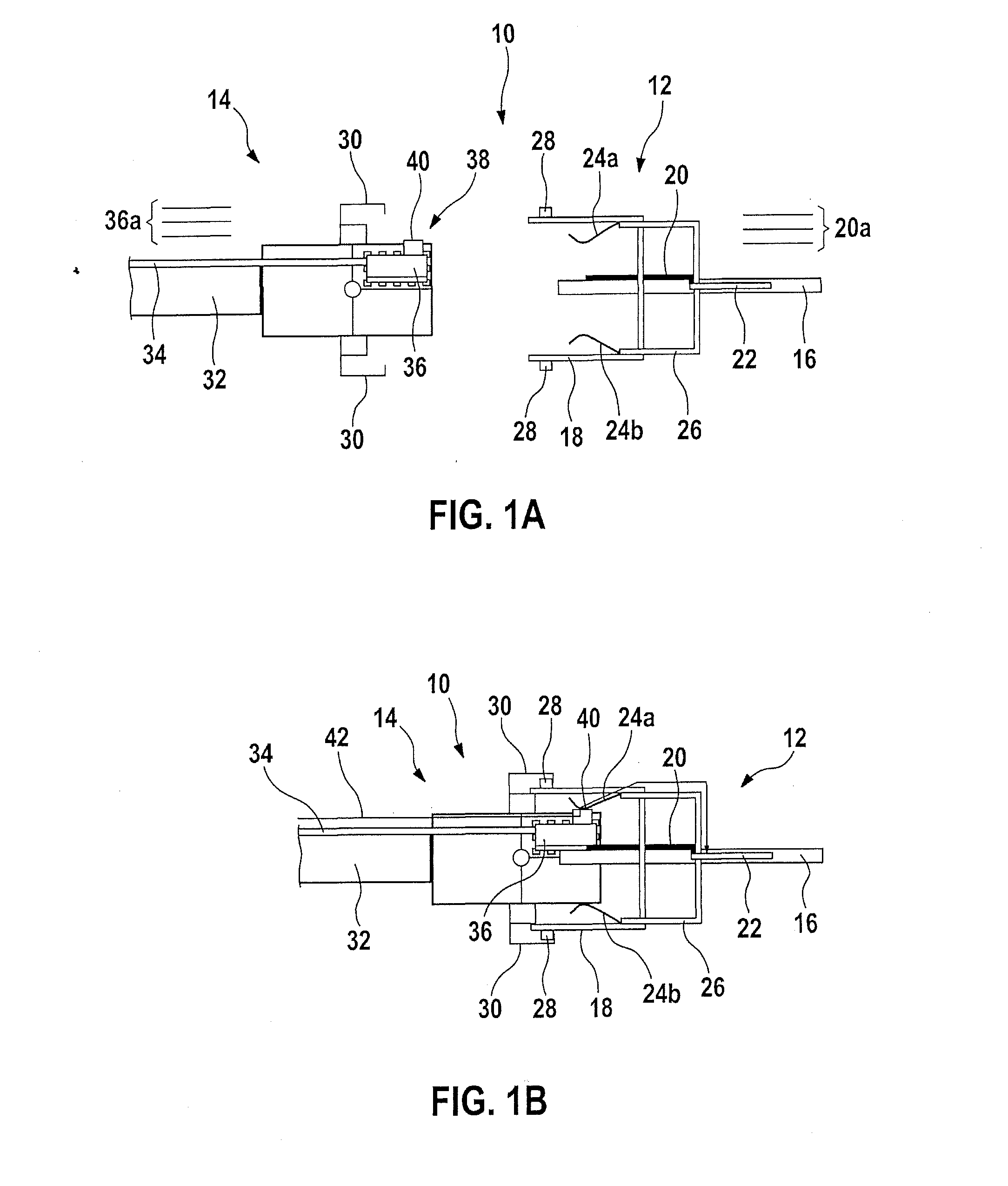 Leading ground contact with the aid of a spring element