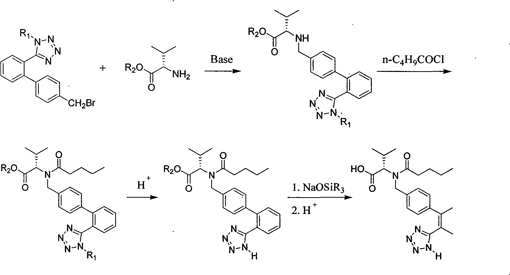 Improved preparation method of valsartan