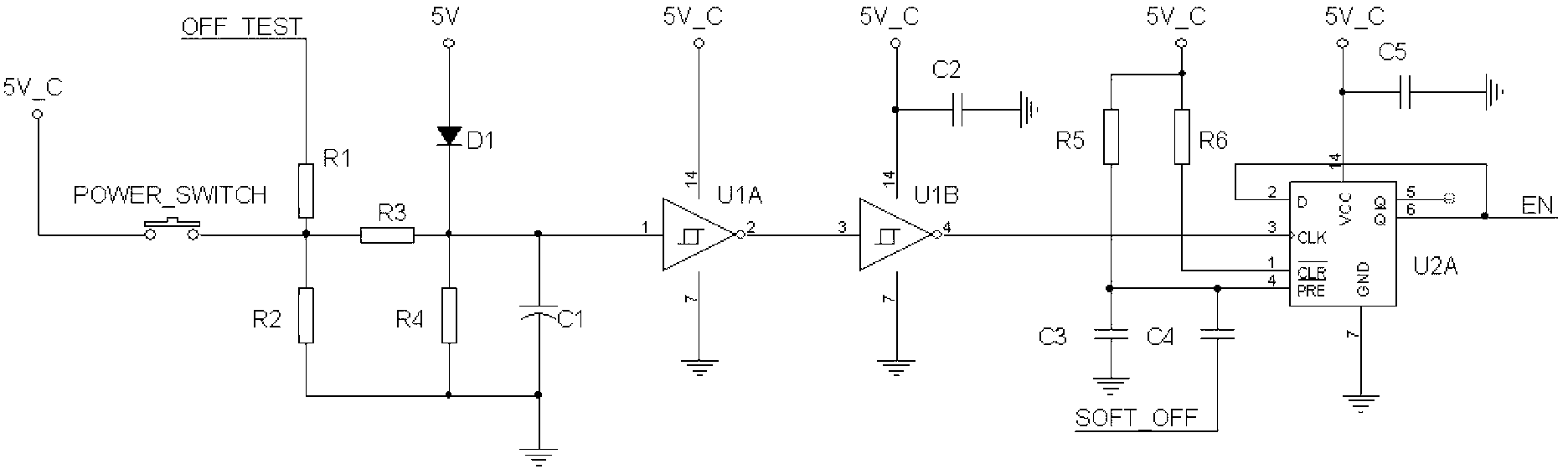 Startup and shutdown circuit