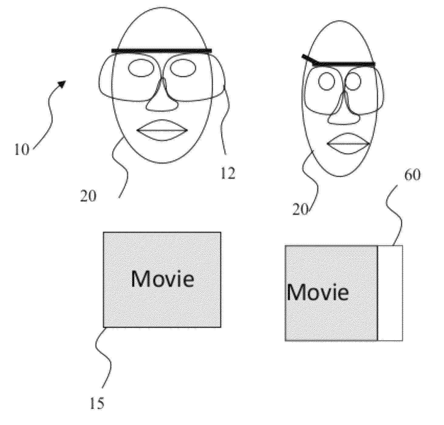 Switchable head-mounted display