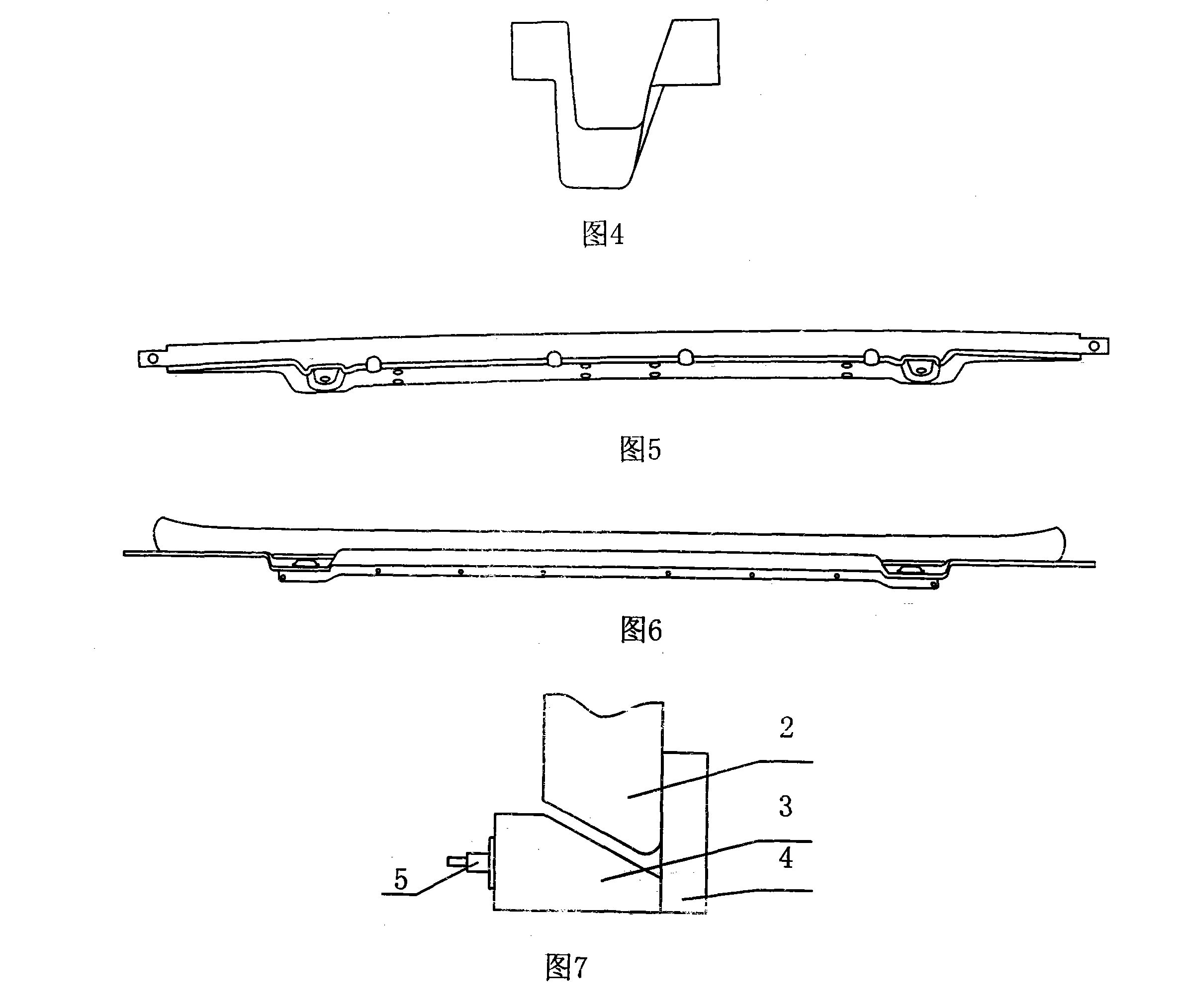 Punching technique for hypogynous metal bumper of heavy-duty car